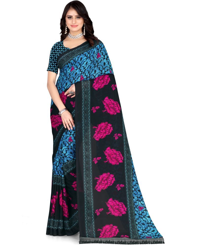     			LEELAVATI - Multicolor Georgette Saree With Blouse Piece ( Pack of 1 )