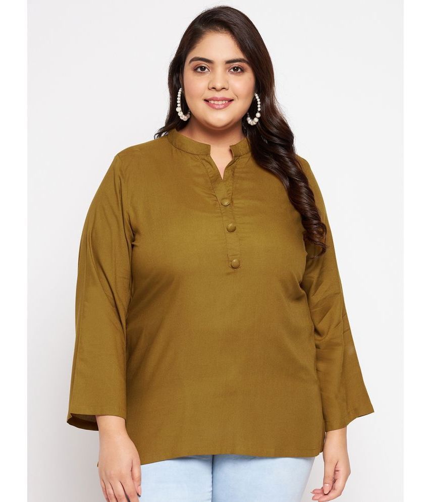     			VINAAN - Brown Rayon Women's Regular Top ( Pack of 1 )