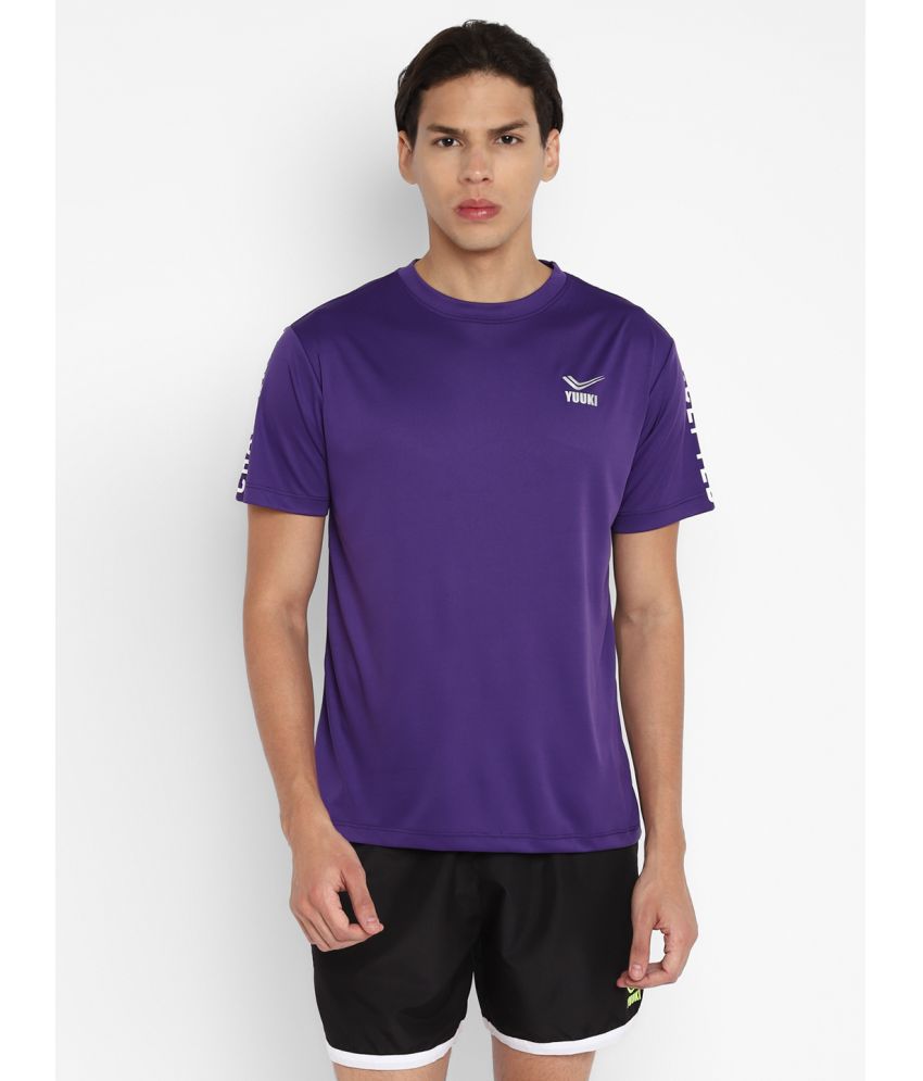     			YUUKI - Purple Polyester Regular Fit Men's T-Shirt ( Pack of 1 )