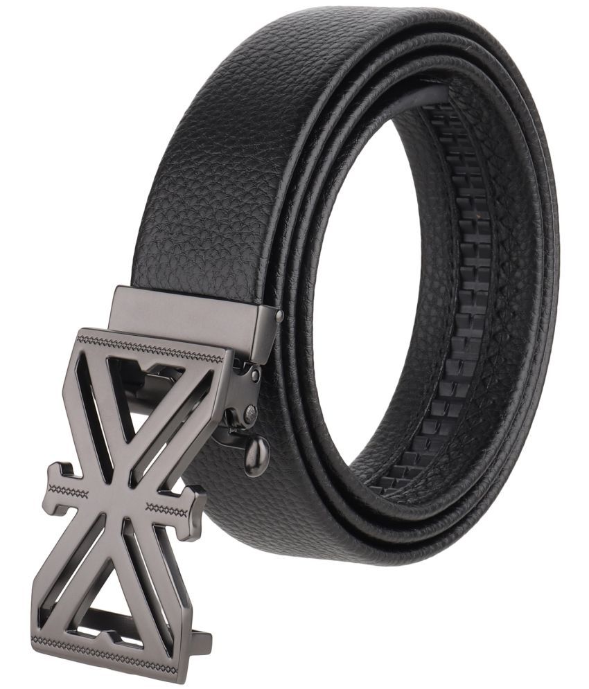     			Zacharias - Black Leather Men's Casual Belt ( Pack of 1 )