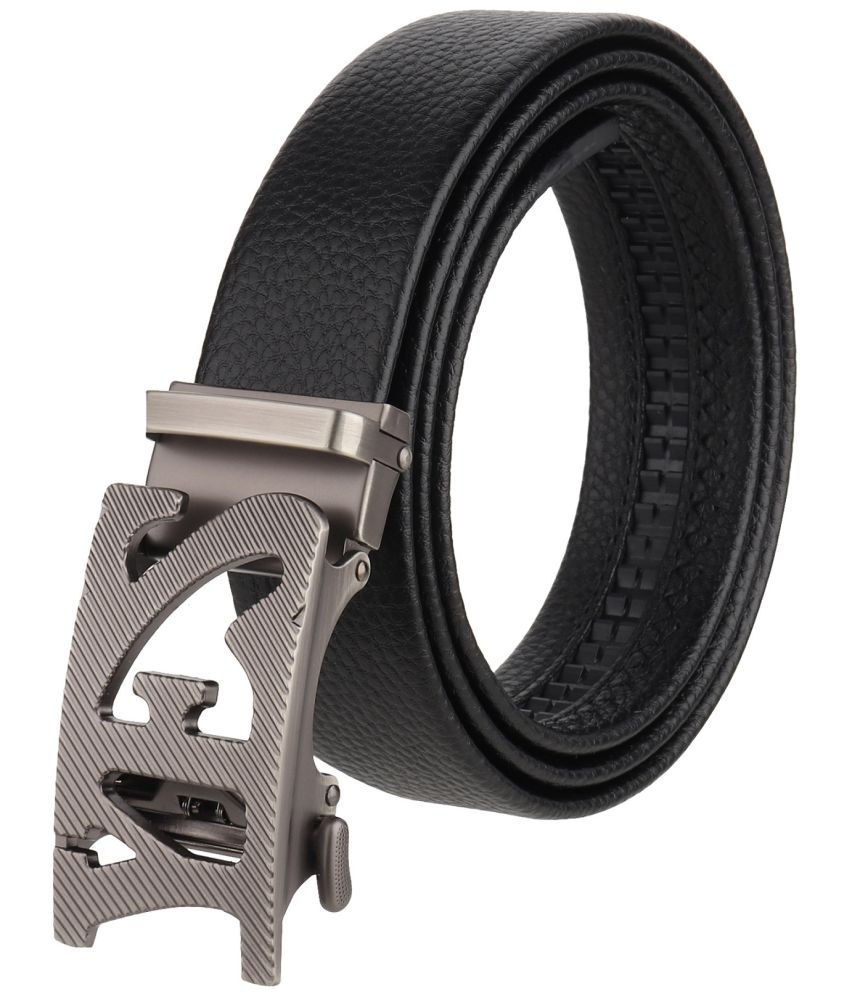     			Zacharias - Black Leather Men's Casual Belt ( Pack of 1 )