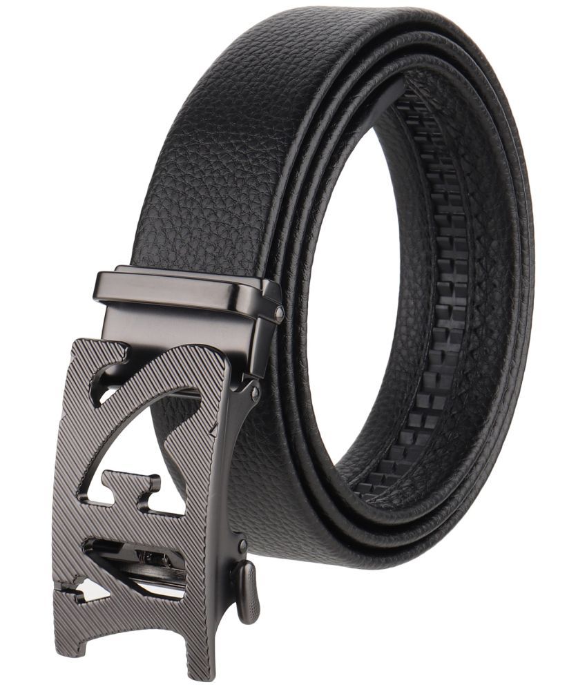     			Zacharias - Black Leather Men's Casual Belt ( Pack of 1 )