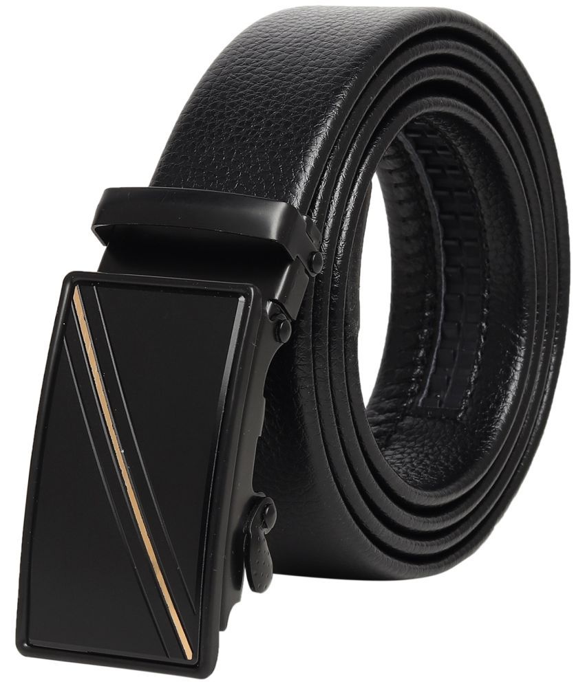     			Zacharias - Black Leather Men's Casual Belt ( Pack of 1 )