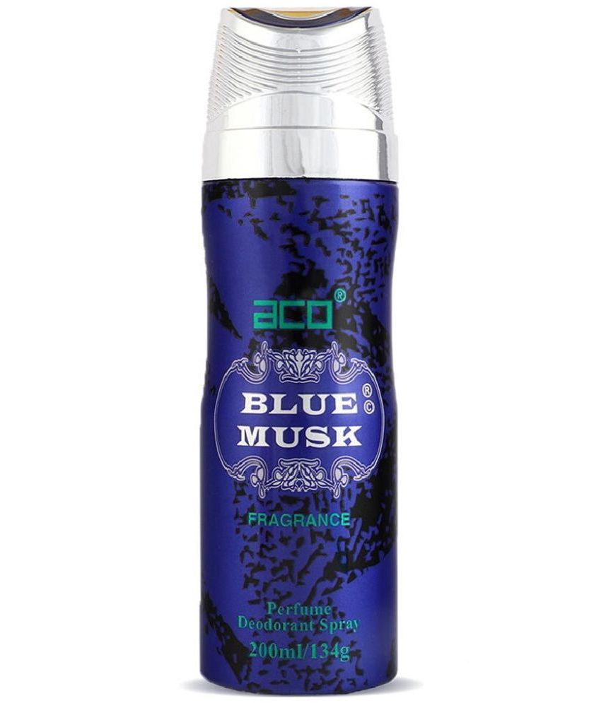     			aco perfumes - BLUE MUSK Perfumed Body  Spray 200ml Perfume Body Spray for Unisex 200 ml ( Pack of 1 )