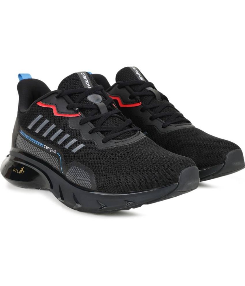     			Campus - DECCAN Black Men's Sports Running Shoes