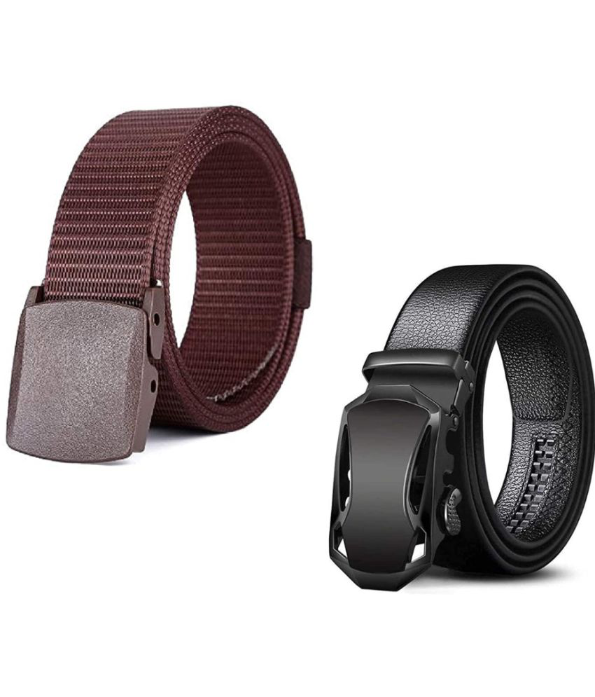     			Clock21 - Brown Leather Men's Casual Belt ( Pack of 2 )