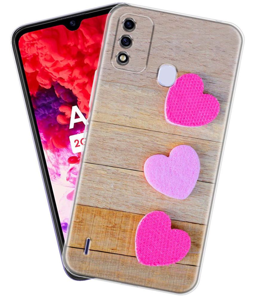     			NBOX - Multicolor Silicon Printed Back Cover Compatible For Itel A48 ( Pack of 1 )