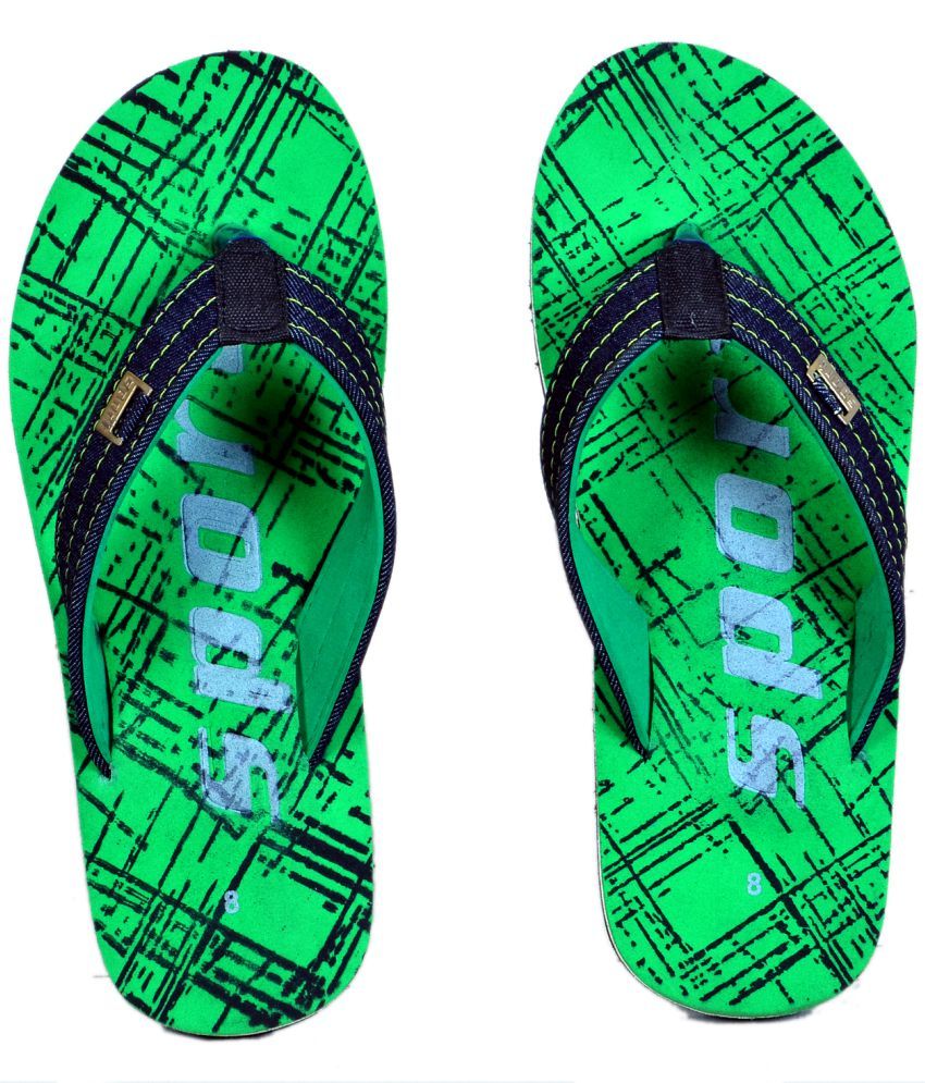     			Crazy Bunny - Green Men's Slide Flip Flop