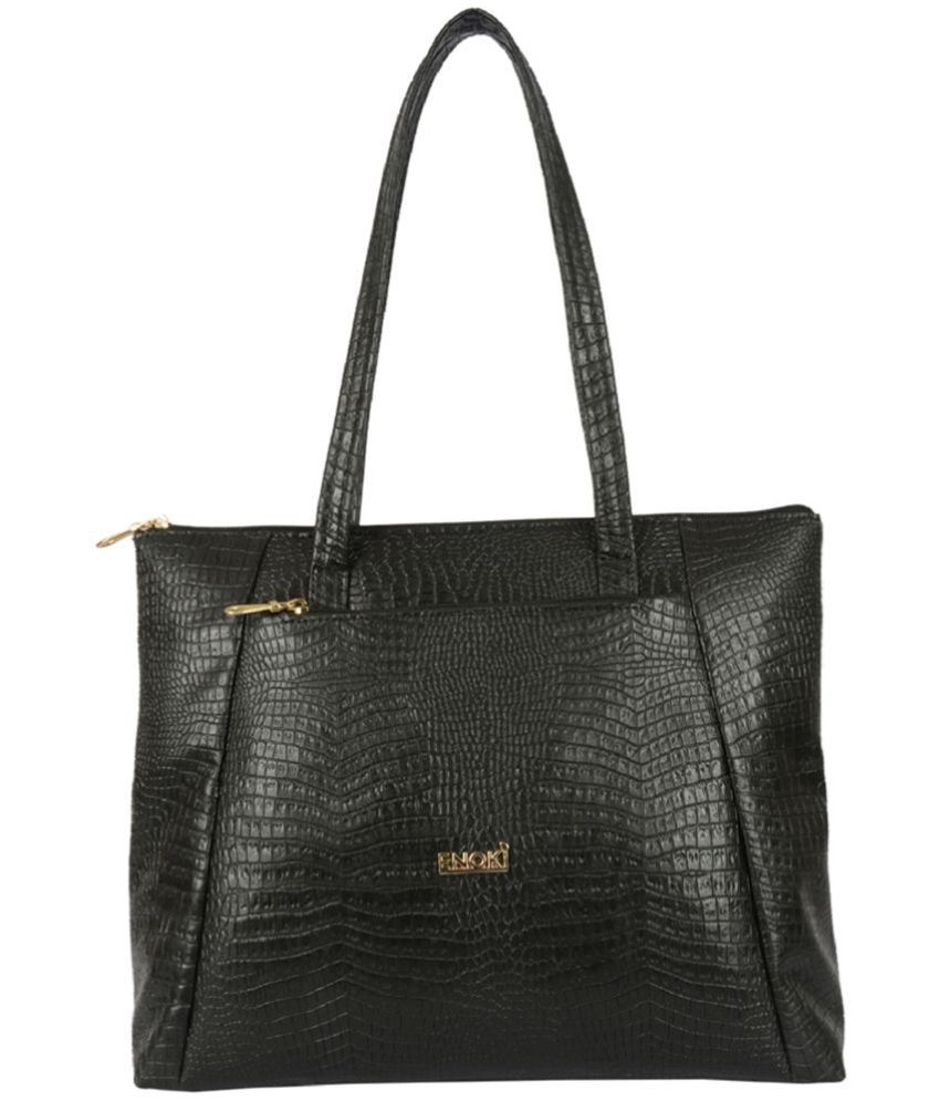     			Enoki - Black Artificial Leather Shoulder Bag