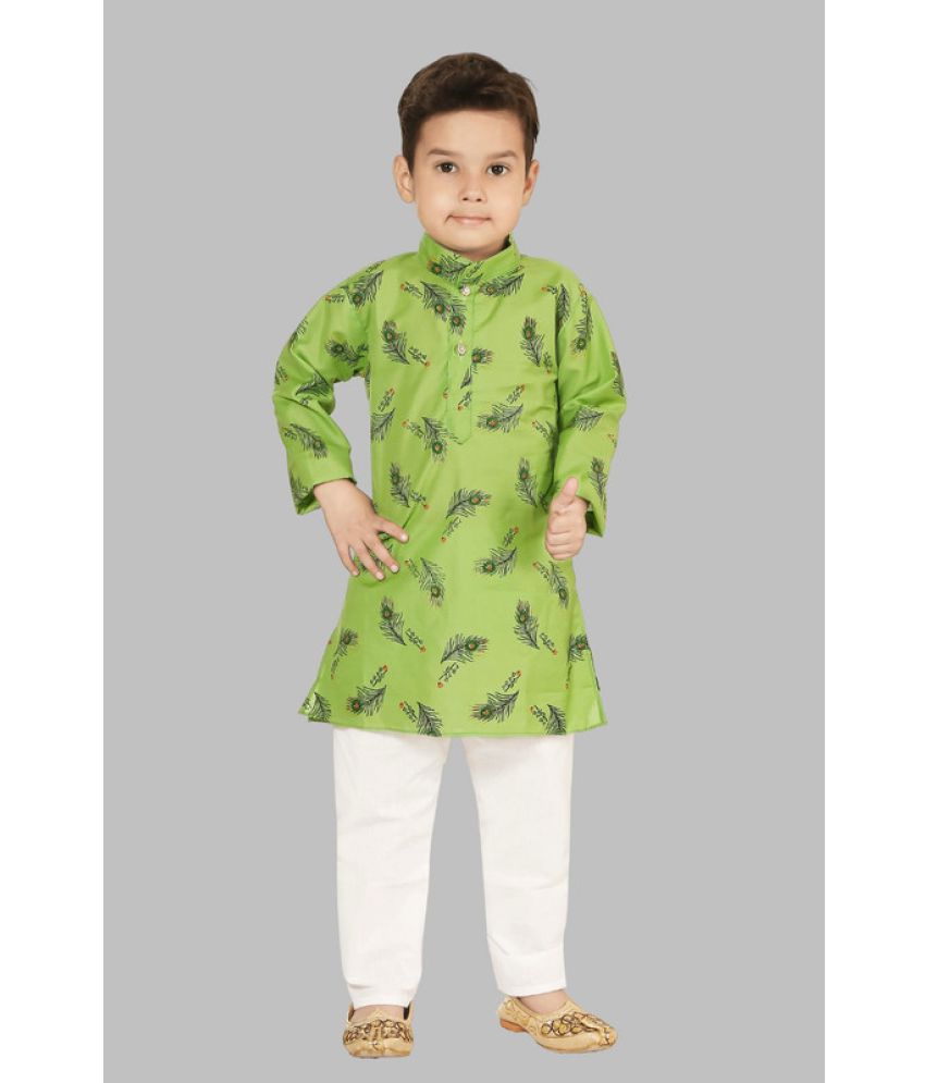     			GENERATION NEXT - Green Cotton Boys Kurta With Pyjama ( Pack of 1 )