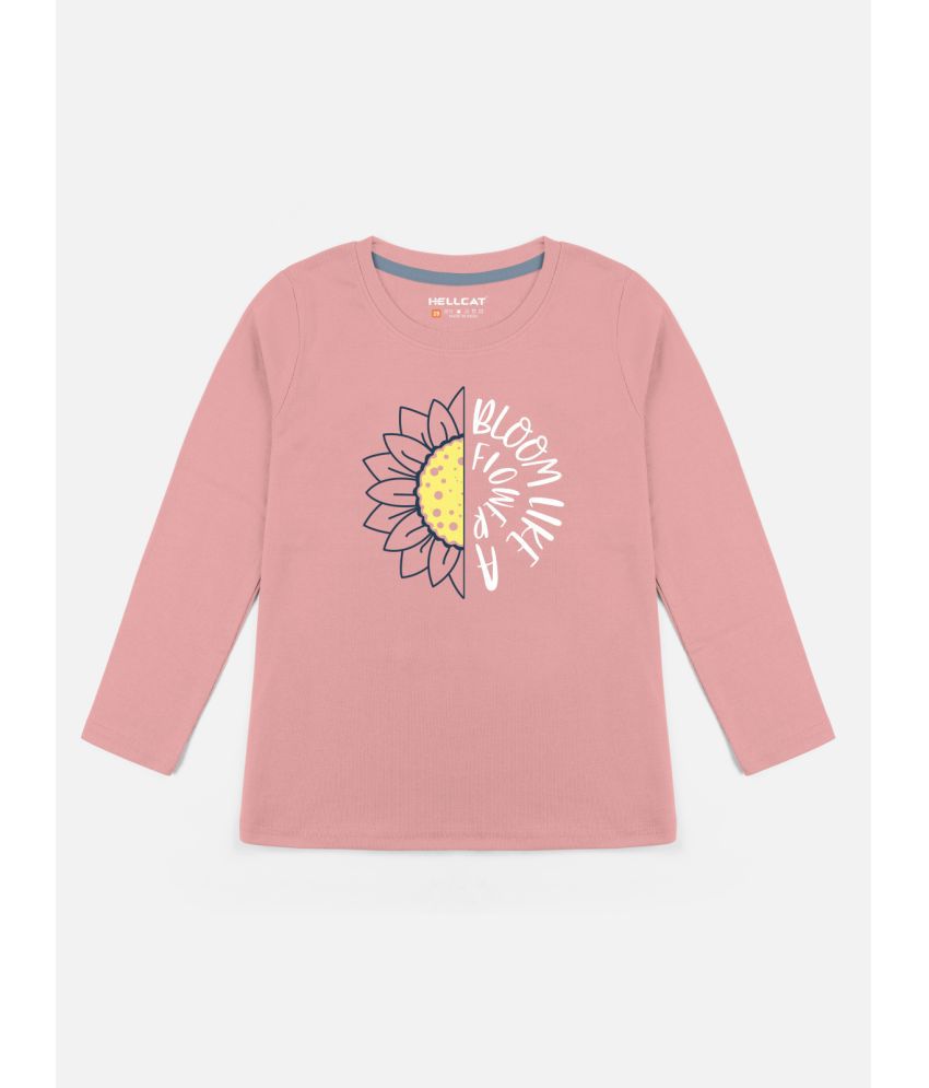     			HELLCAT - Pink Cotton Blend Girls T-Shirt ( Pack of 1 )