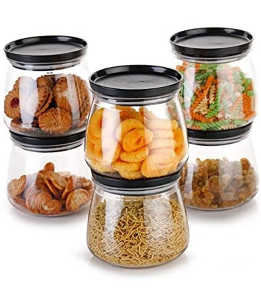     			NCMART - Matka / Matuki Jar Transparent Plastic Spice Container ( Set of 6 ) - 900 ml