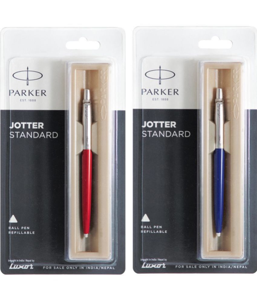     			Parker Jotter Standard Ct Ball Pen (Pack Of 2, Blue)
