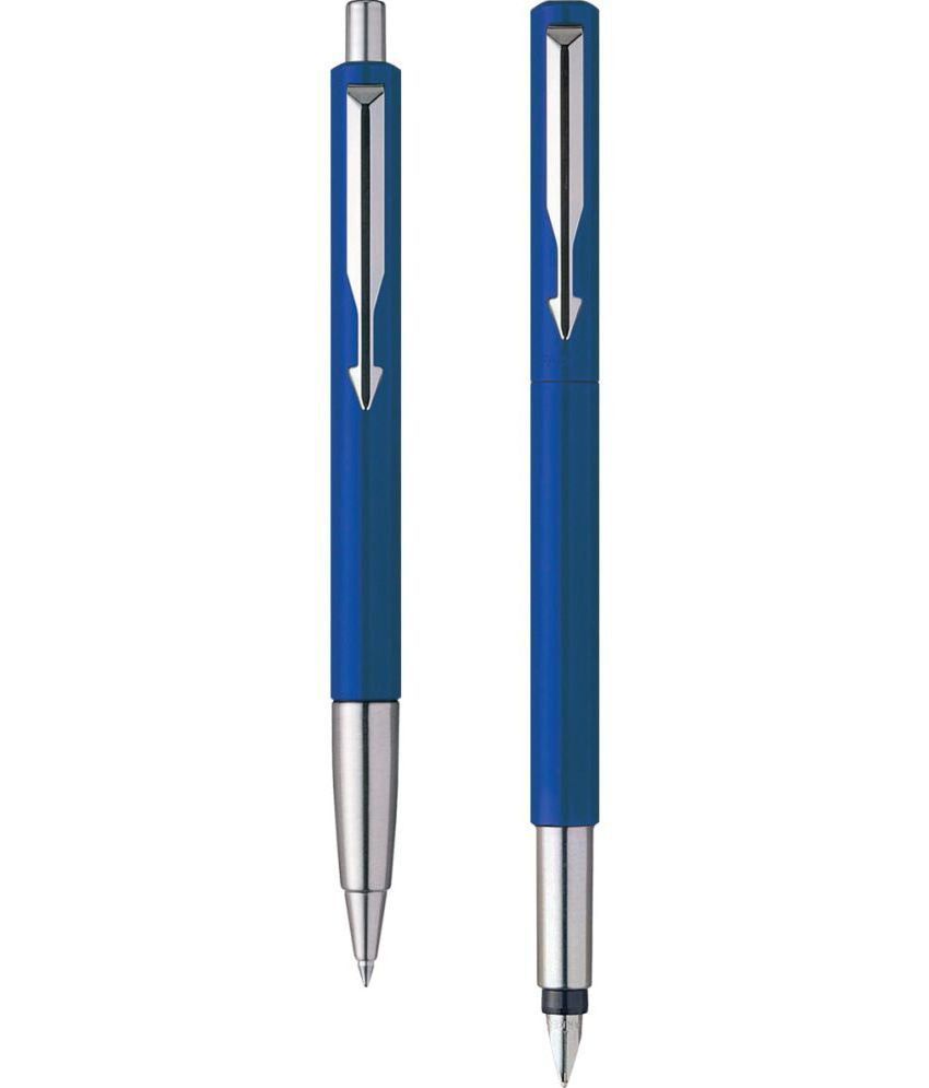     			Parker Vector Standard Fountain Pen + Ball Pen Pen Gift Set (Pack Of 2, Blue)