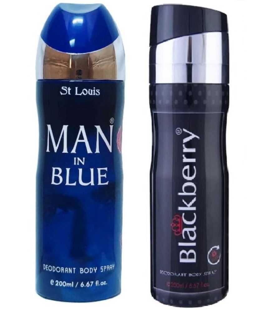     			St Louis - 1 MAN IN BLUE ,1 BLACKBERRY DEODORANT Deodorant Spray for Men,Women 400 ml ( Pack of 2 )