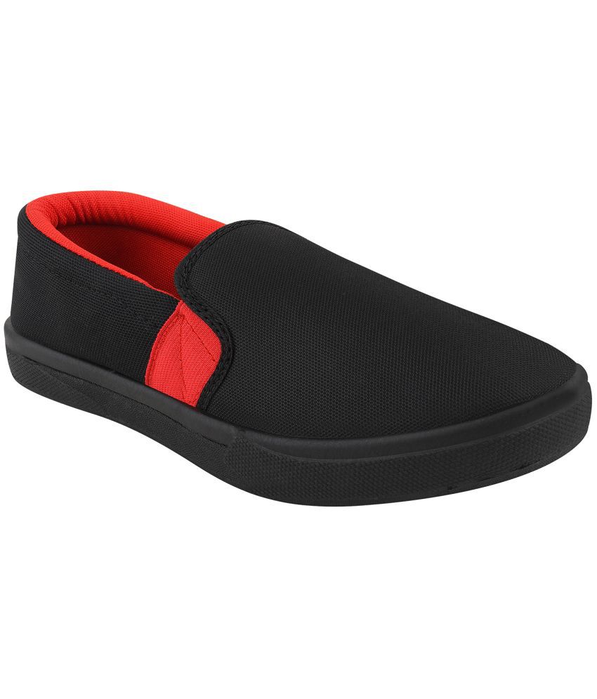    			Stanfield SF CANVAS Black/Red Men SHOES - Black Men's Slip-on Shoes