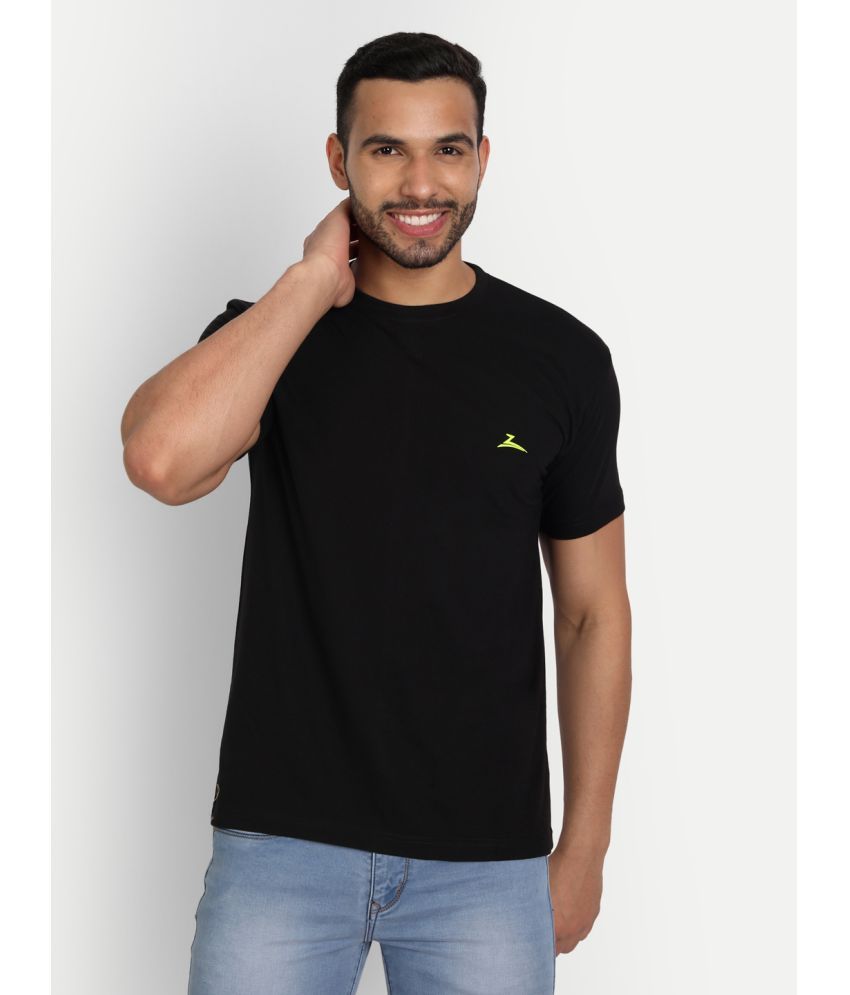     			Zeffit Pack of 1 Cotton Blend Regular Fit Men's T-Shirt ( Black )