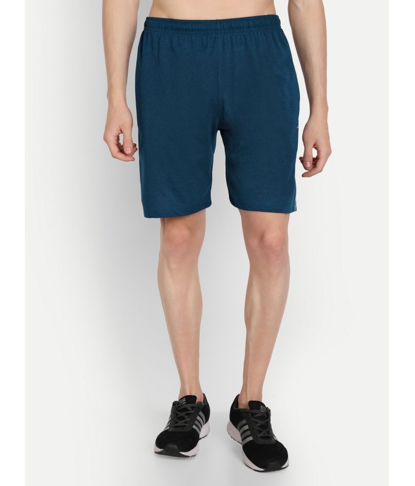     			Zeffit - Blue Cotton Blend Men's Shorts ( Pack of 1 )