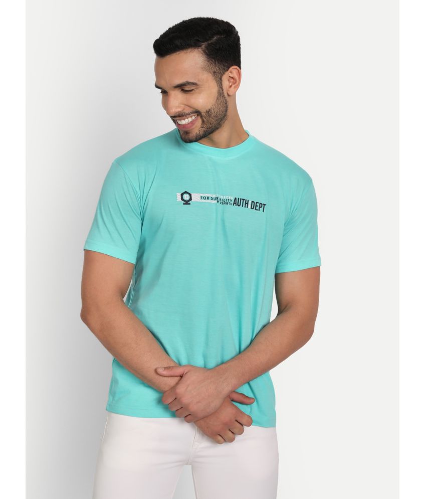     			Zeffit - Sea Green Cotton Blend Regular Fit Men's T-Shirt ( Pack of 1 )