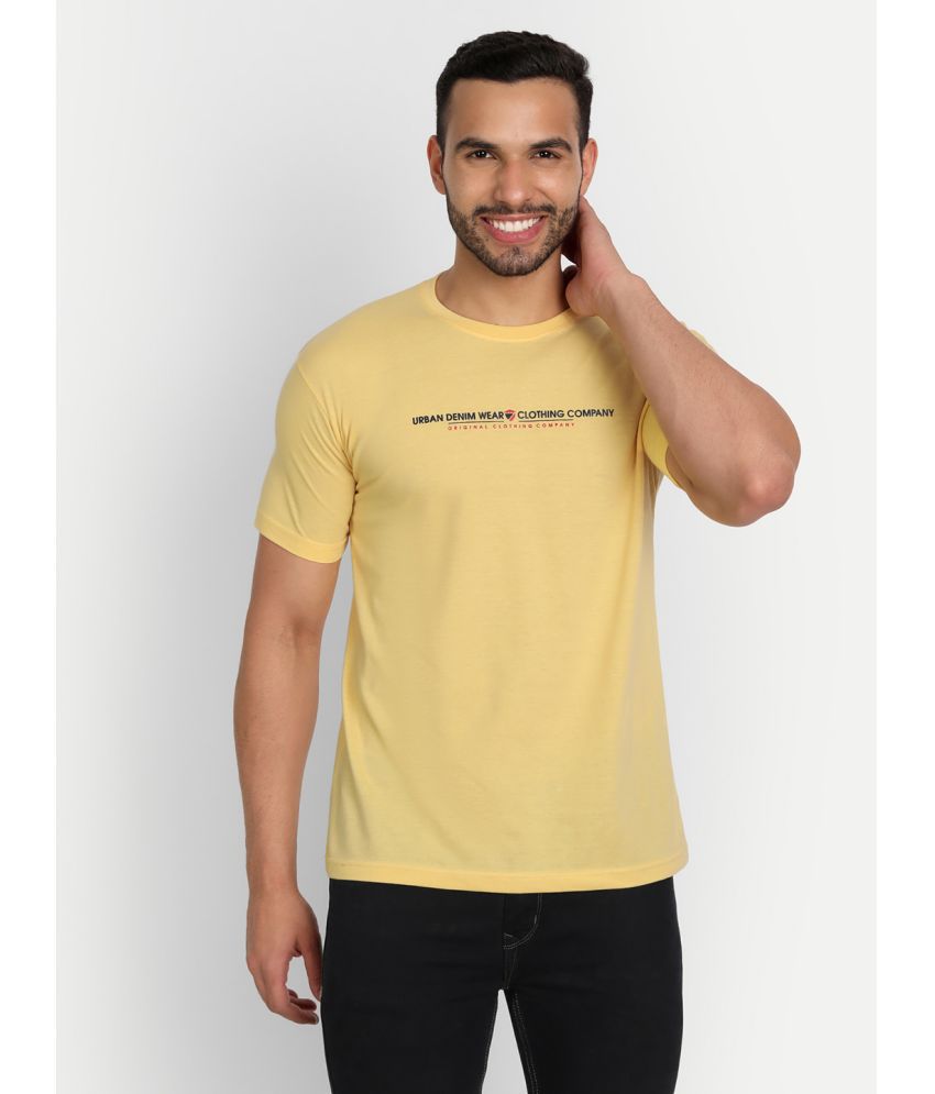     			Zeffit - Yellow Cotton Blend Regular Fit Men's T-Shirt ( Pack of 1 )