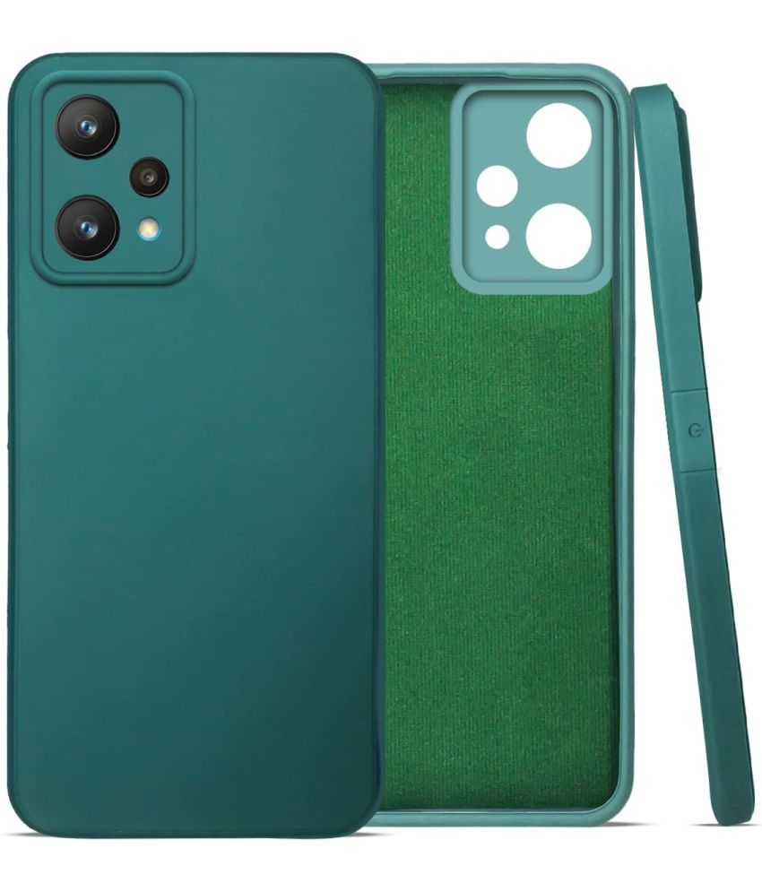     			Case Vault Covers - Green Silicon Plain Cases Compatible For Realme 9 4G ( Pack of 1 )