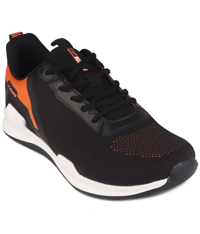 Furo By Redchief - Black Men's Sports Running Shoes