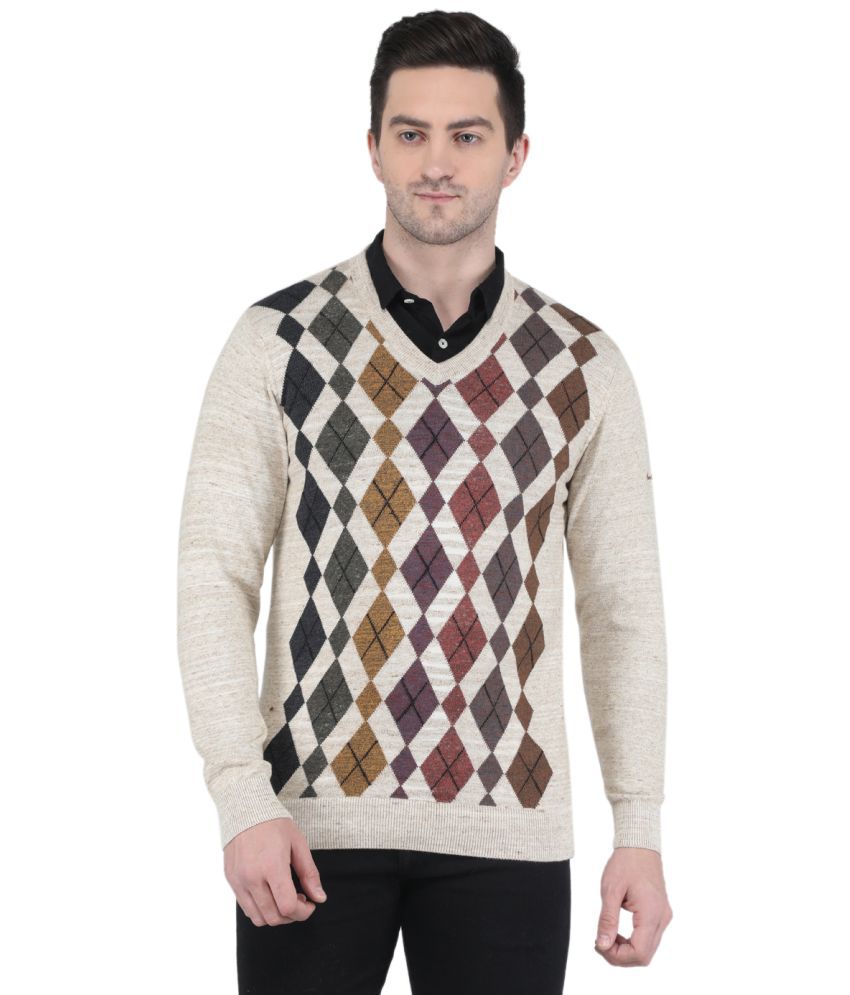     			Monte Carlo - Beige Cotton Men's Regular Fit Pullover Sweater ( Pack of 1 )