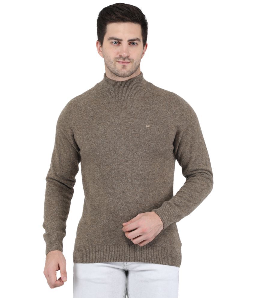     			Monte Carlo - Brown Woollen Men's Regular Fit Pullover Sweater ( Pack of 1 )
