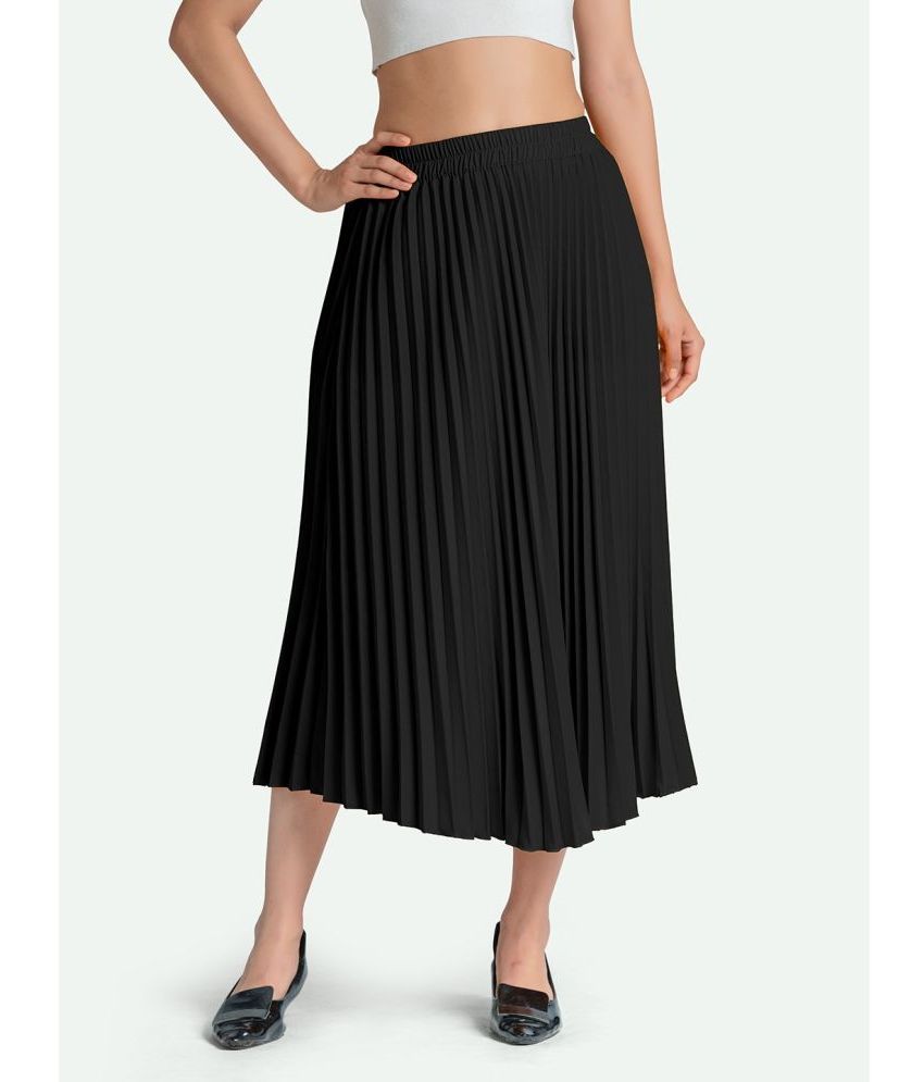     			OTABU - Black Crepe Women's Flared Skirt ( Pack of 1 )