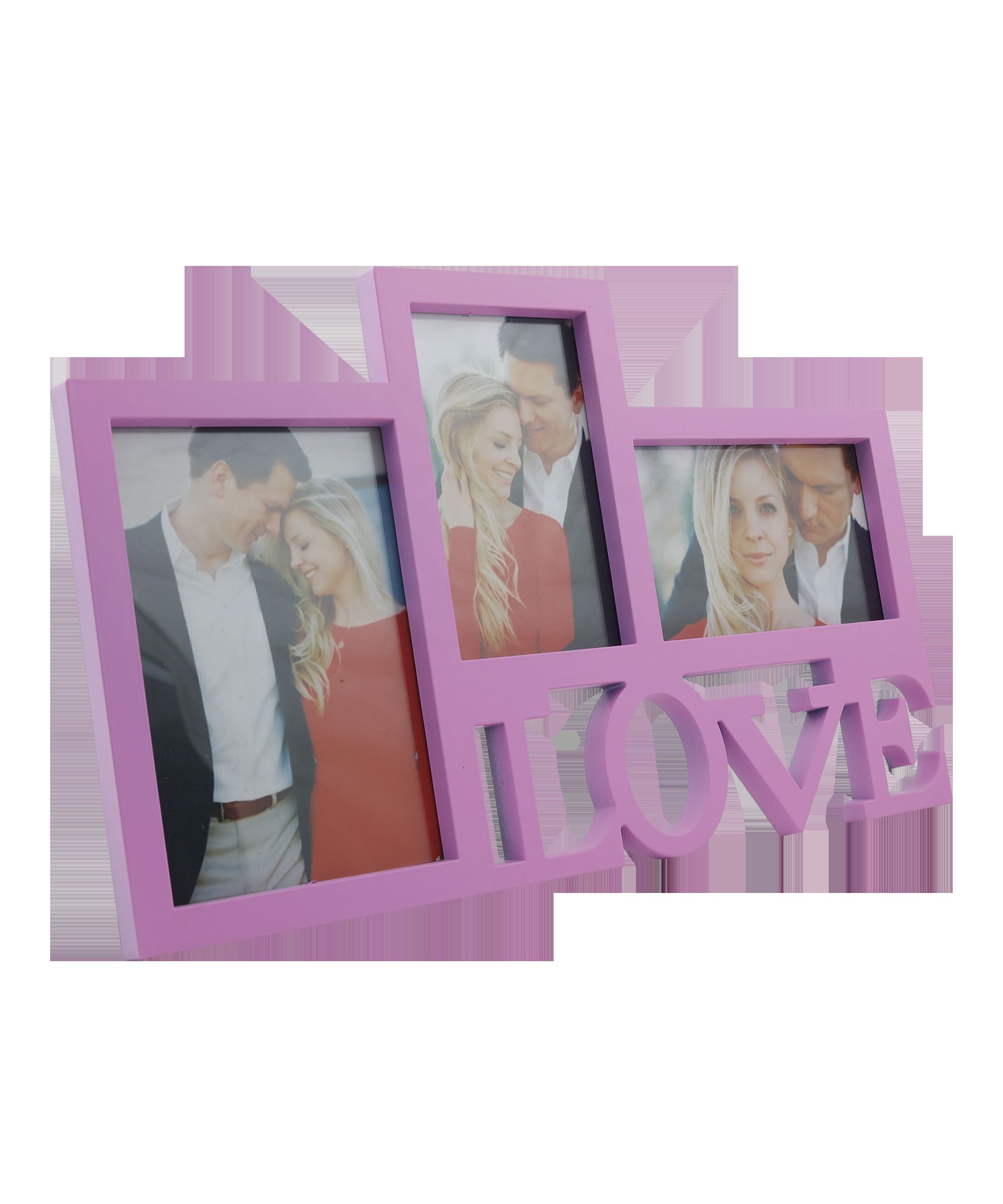     			Sigaram Plastic TableTop Purple Collage Photo Frame - Pack of 1