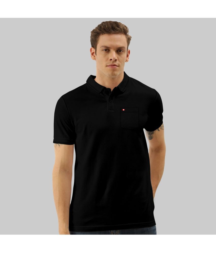     			TAB91 - Black Cotton Slim Fit Men's Polo T Shirt ( Pack of 1 )
