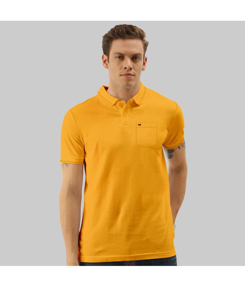     			TAB91 - Yellow Cotton Slim Fit Men's Polo T Shirt ( Pack of 1 )