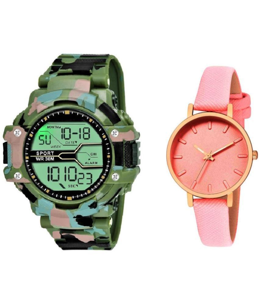     			Cosmic - Multicolor Resin Digital Men's Watch