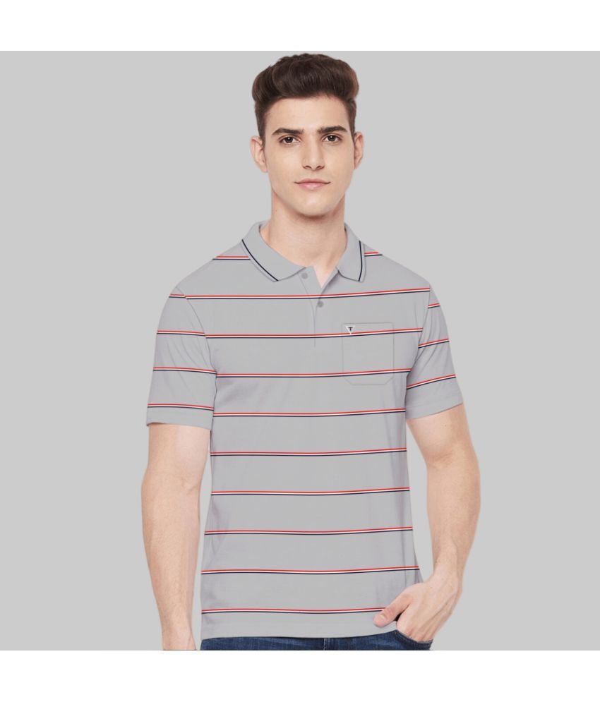     			TAB91 - Grey Cotton Slim Fit Men's Polo T Shirt ( Pack of 1 )