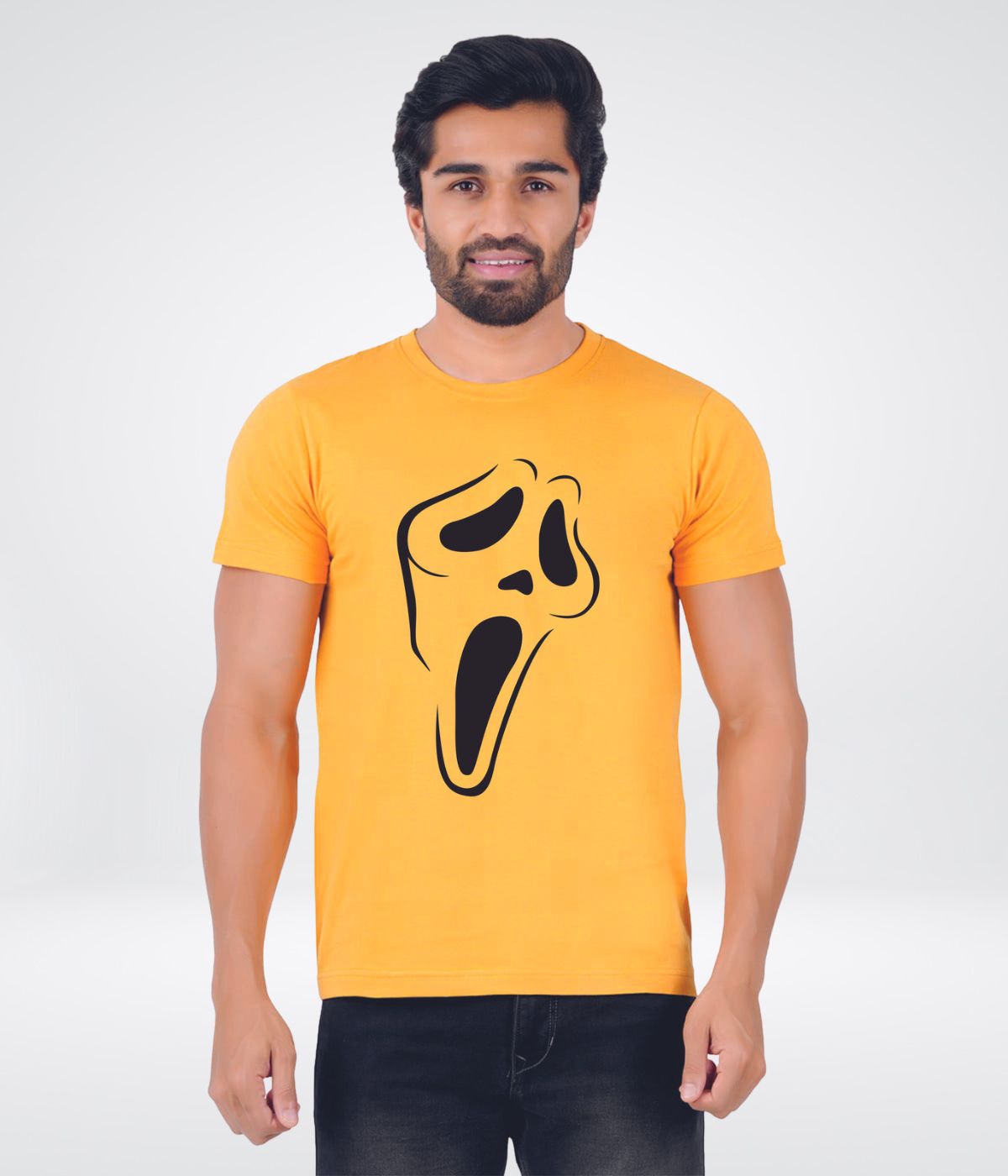     			ferocious - Yellow Cotton Regular Fit Men's T-Shirt ( Pack of 1 )