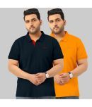 TAB91 - Yellow Cotton Blend Regular Fit Men's Polo T Shirt ( Pack of 2 )