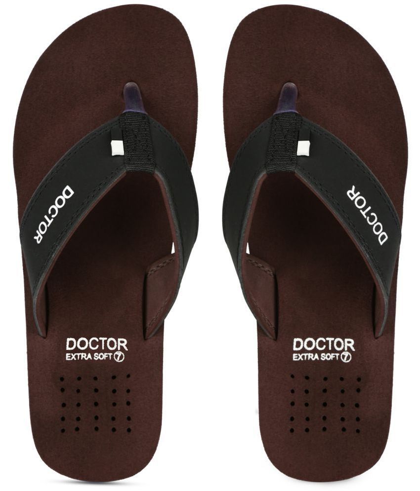     			DOCTOR EXTRA SOFT - Brown Men's Thong Flip Flop