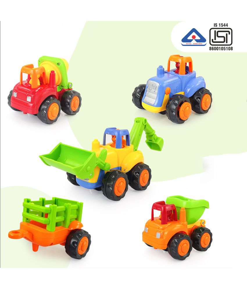    			NHR Friction Unbreakable Construction Vehicle Toys for Kids, Car & Truck for Toddler  (Multicolor, Pack of: 5)