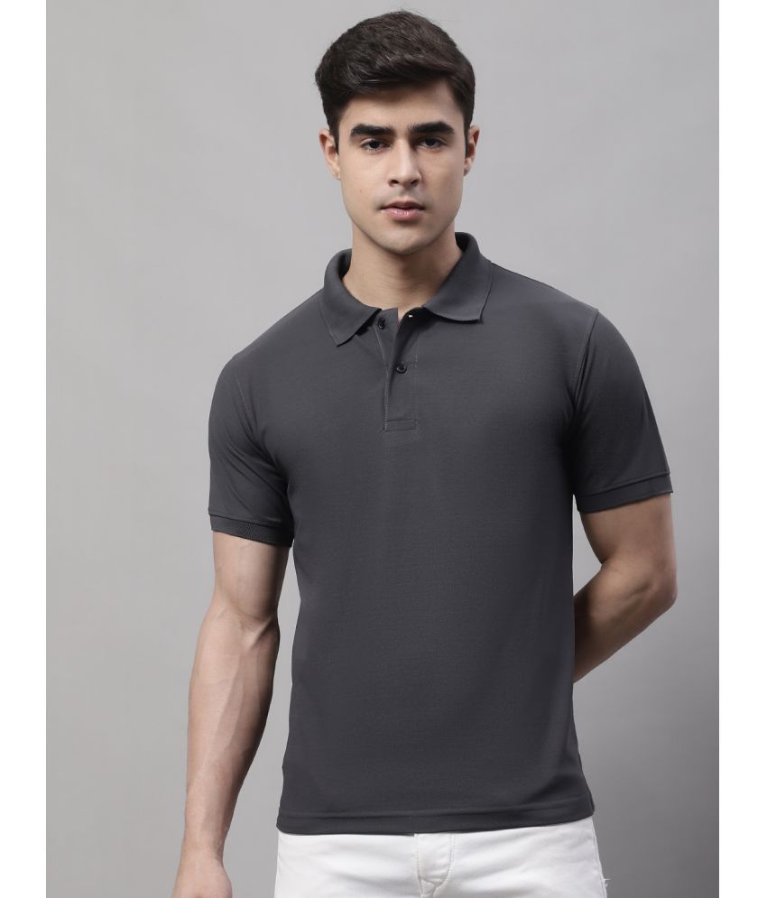     			OBAAN - Charcoal Grey Polyester Regular Fit Men's Polo T Shirt ( Pack of 1 )