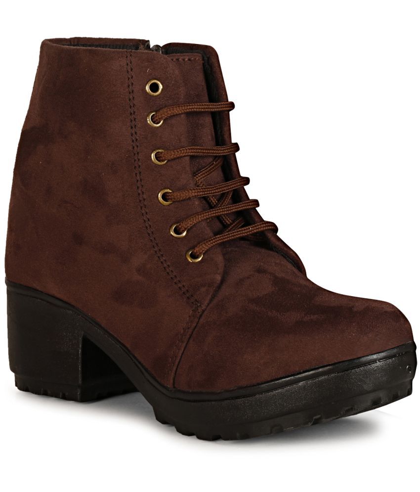     			Saheb - Brown Women's Ankle Length Boots