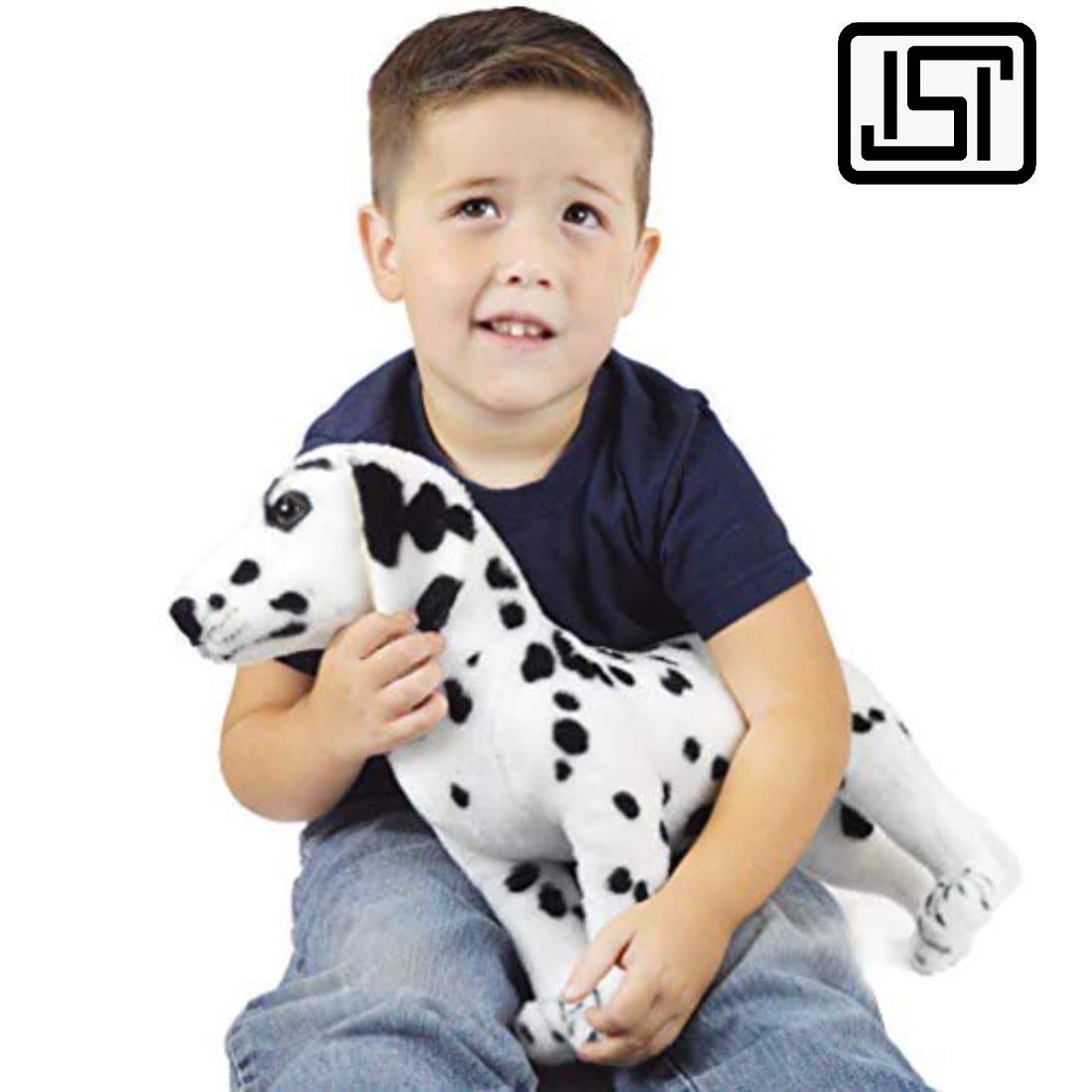     			Tickles Baby Simulation Standing Dalmation Puppy Dog Soft Stuffed Plush Animal Toy for Kids Birthday Gift  (Size: 30 cm Color: White)
