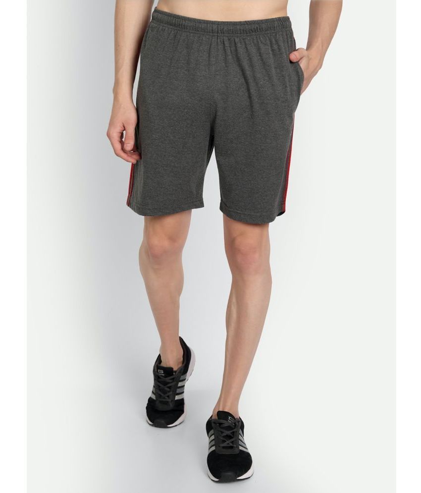     			Zeffit - Charcoal Cotton Blend Men's Shorts ( Pack of 1 )