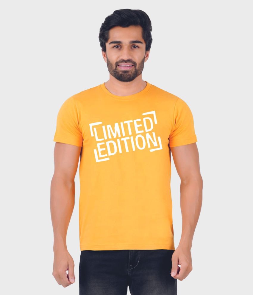     			ferocious - Yellow Cotton Regular Fit Men's T-Shirt ( Pack of 1 )