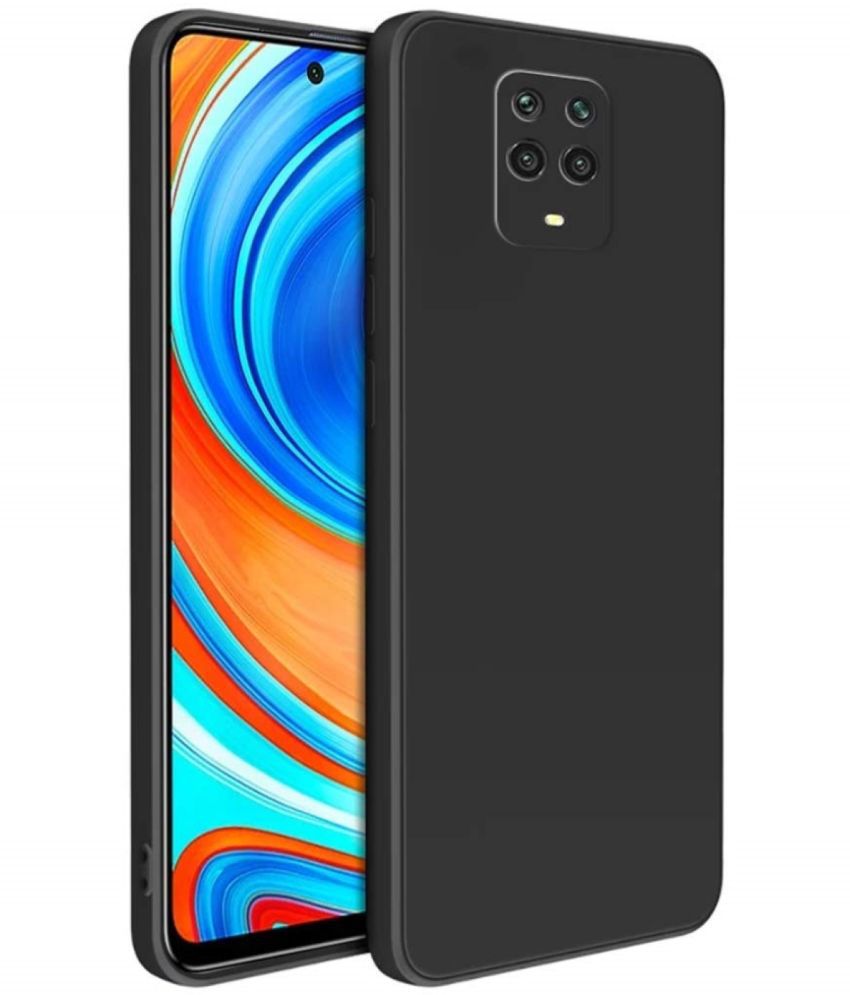     			Case Vault Covers - Black Silicon Plain Cases Compatible For Xiaomi Redmi Note 9 Pro ( Pack of 1 )