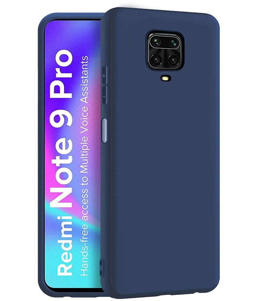     			Case Vault Covers - Blue Silicon Plain Cases Compatible For Xiaomi Redmi Note 9S ( Pack of 1 )