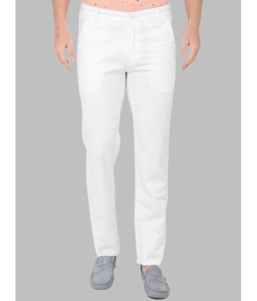     			HALOGEN White Slim Chinos ( Pack of 1 )