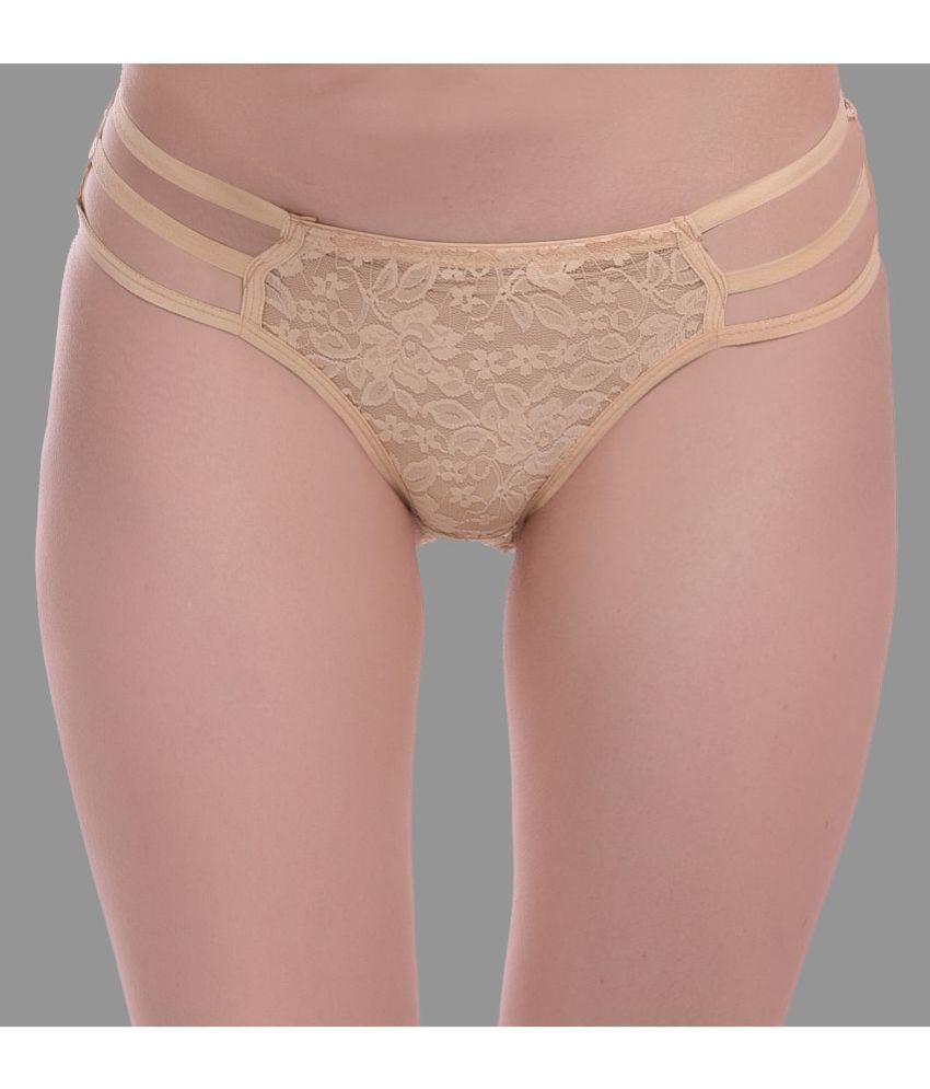 Madam - Beige Denim Self Design Women's No Panty Line ( Pack of 1 )