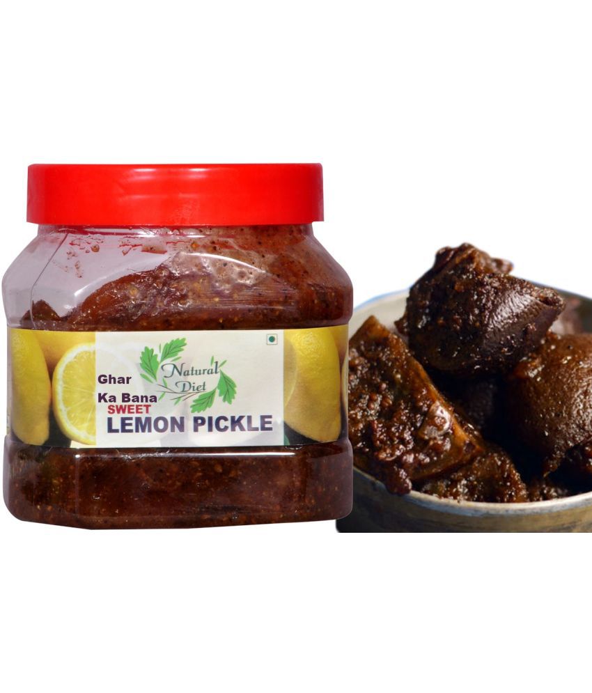     			Natural Diet Sweet & Sour Lemon Pickle Khatta- Meetha Nimbu ka Achar Premium Pickle Jar | Mouth-Watering Pickle 500 g