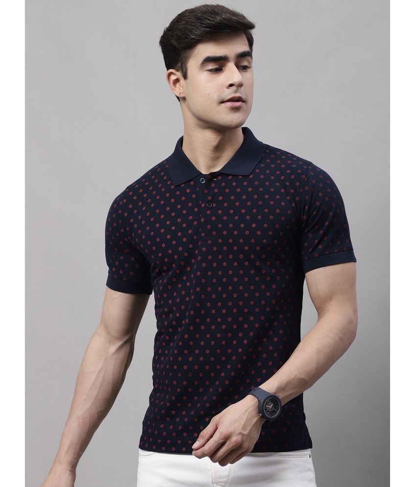     			OBAAN - Navy Cotton Regular Fit Men's Polo T Shirt ( Pack of 1 )