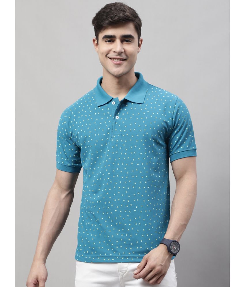     			OBAAN - Teal Blue Polyester Regular Fit Men's Polo T Shirt ( Pack of 1 )